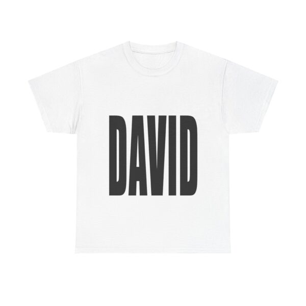 Personalized 'DAVID' Unisex Heavy Cotton Tee - Customizable Casual Wear - Image 5