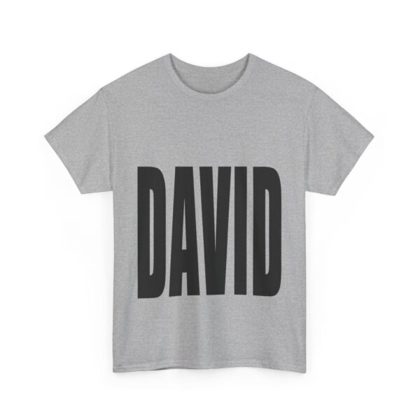 Personalized 'DAVID' Unisex Heavy Cotton Tee - Customizable Casual Wear - Image 11