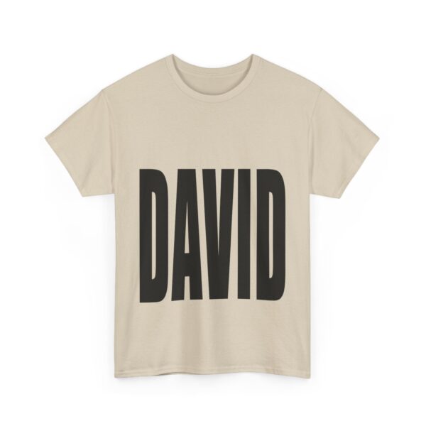 Personalized 'DAVID' Unisex Heavy Cotton Tee - Customizable Casual Wear - Image 3