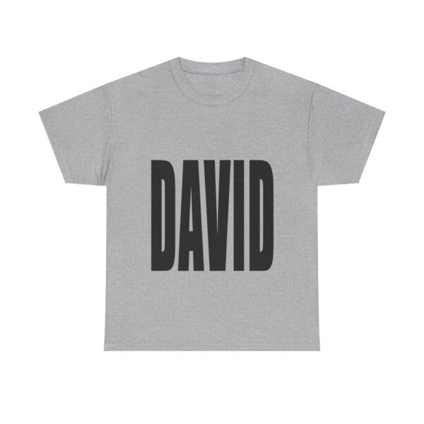 Personalized 'DAVID' Unisex Heavy Cotton Tee - Customizable Casual Wear - Image 9